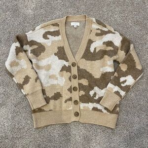 Womens Lucky Brand Camouflage Patterned Sweater- Size Small
